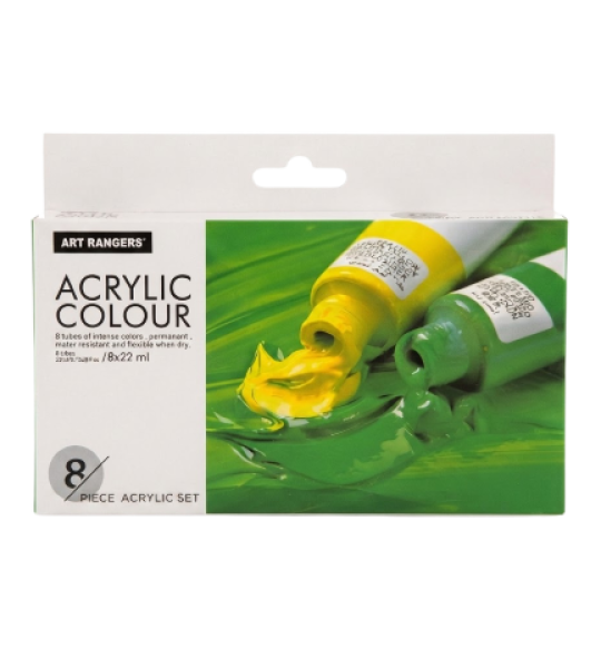 Art Ranger Studio Metallic Acrylic Paint Set 8 Colours 22ml