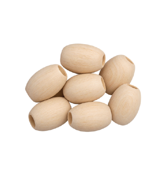 Wooden Beads - Natural Light Wood 2.6 cm