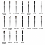 Art Secret Natural Hair Artist Paint Brushes – Assorted Sizes & Shapes