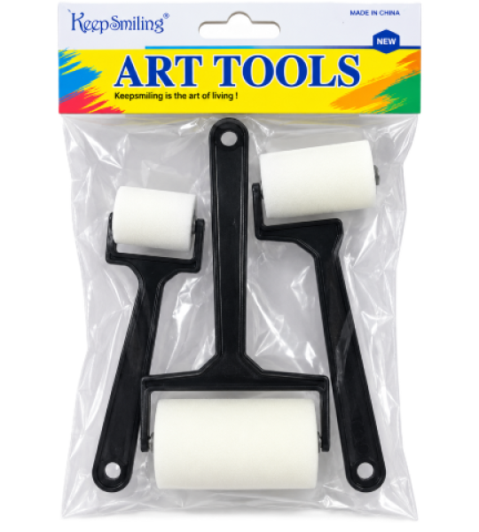 Three-Piece Foam Paint Roller Set