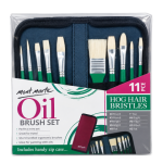 Paint Brush Set with Zip Case – 11 Pieces