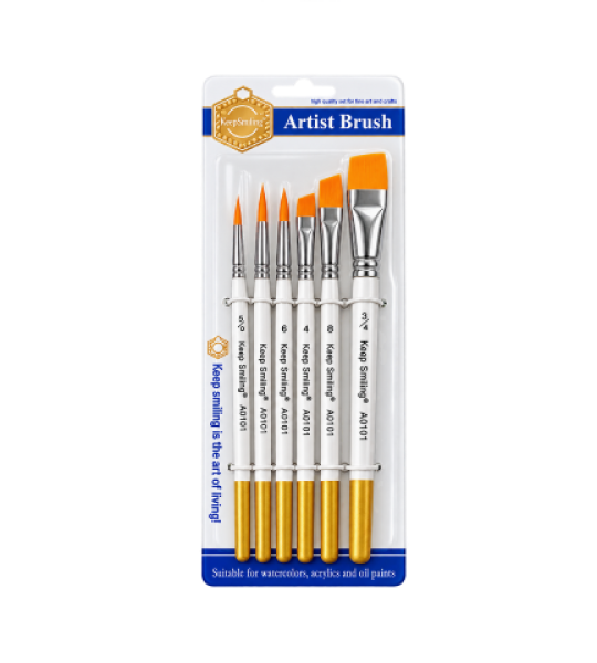 Keep Smiling White Artist Brush