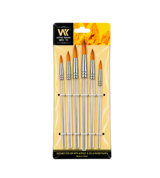 WK Crystal Body Artist Brushes 6 Pcs