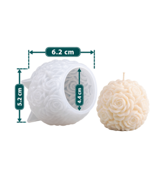 3D Rose Ball Mold