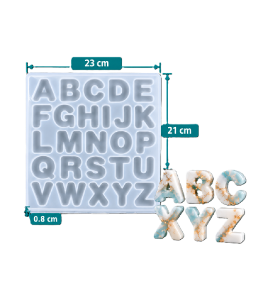 Alphabet Letter & Number Silicone Mold