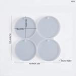 Round Hanging Ornament Silicone Mold 4-Cavity