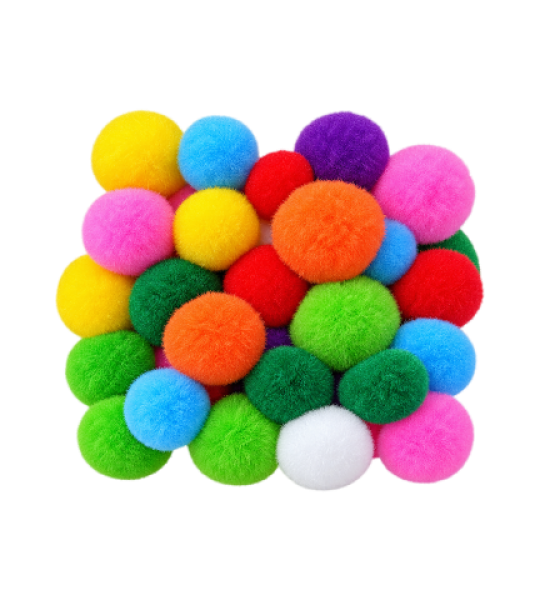 Colorful Craft Pom Poms