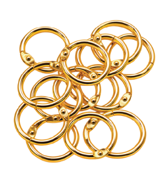 Gold Metal Binder Rings