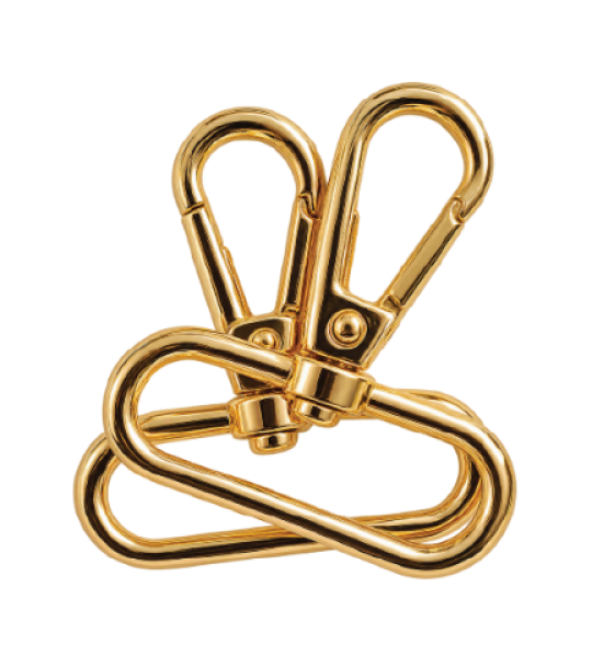Gold Swivel Snap Hooks with Oval Ring