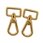 Gold Swivel Snap Hooks with Rectangular Loop