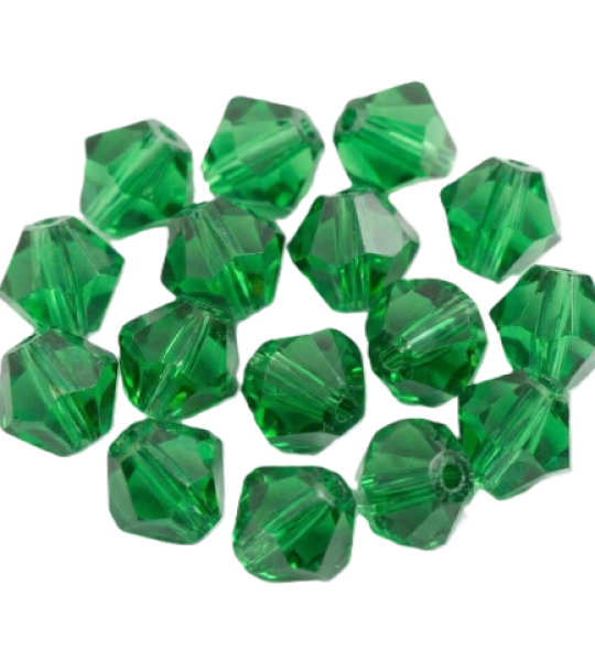 Green Faceted Acrylic Beads