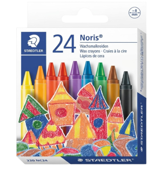 STAEDTLER Noris Wax Crayons 24 Colors