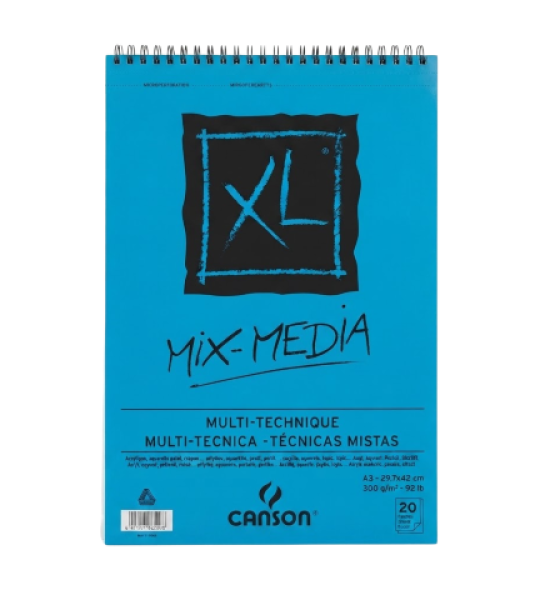 Canson XL Mix Media Spiral Pad A3 300gsm 20 Sheets