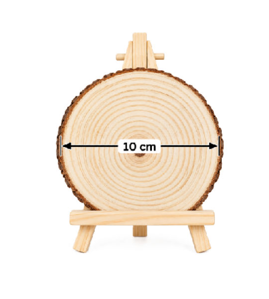 Natural Wooden Slice with Easel Stand – 10 cm