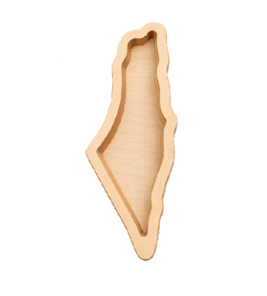 قالب خشبي لخريطة فلسطين بحجم اليد