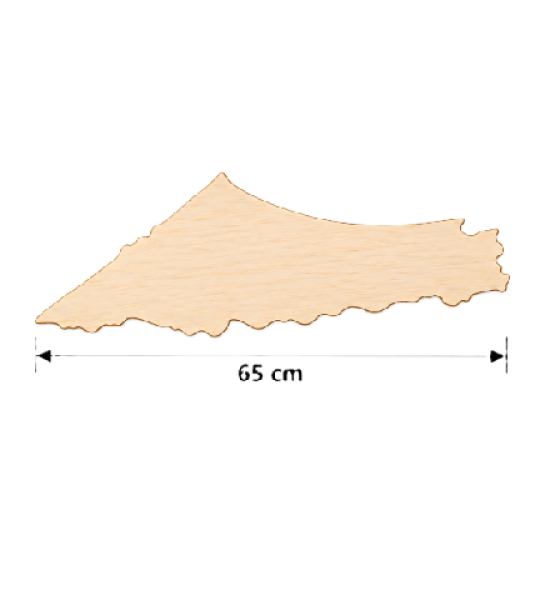 مجسم خريطة فلسطين خشبي طبيعي بمقاسين