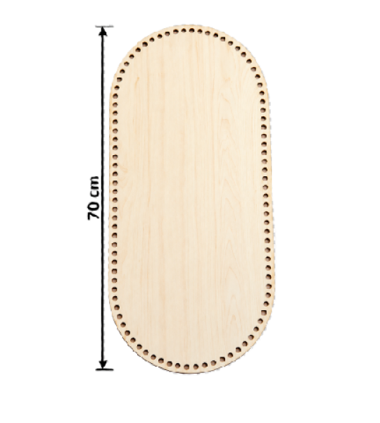 Wooden Crochet Base 70 cm